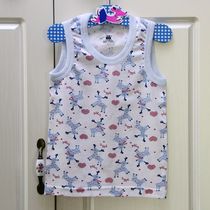 Warm Xin children summer bamboo fiber vest baby thin cool vest Boys Girls wide shoulder printed vest