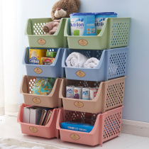 Kitchen shelf floor multi-layer shelf plastic vegetable and fruit storage basket debris storage rack finishing shelf