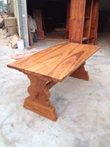 Nordic style Myanmar teak solid wood dining table