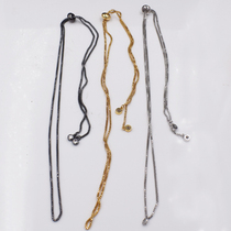 US imported 14K gold gold chain flat o chain round chain choker extended loose chain DIY jewelry accessories do not fade