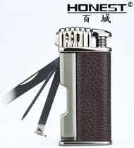 Baicheng inflatable side fire open fire pipe special lighter with pressure rod through needle tobacco knife Tiangong 1# multi-color optional