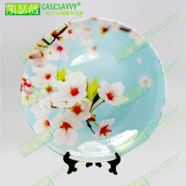 8 inch flower porcelain plate hanging plate decorative plate Wall sitting plate ceramic plate creative home craft gift plate