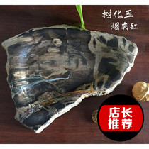  Wood fossil raw stone silicified wood jade ashtray large creative personality living room decoration stone decoration