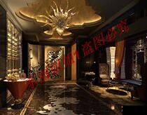 Neoclassical performance bar never sleeps city indoor cad drawings (including effect cad drawings)]