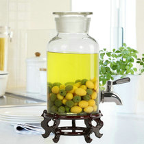 Saxingli Liquor jar with faucet frosted mouth bottle thickened jar heat-resistant high boron glass wine bottle ginseng medicinal wine