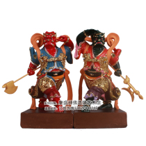 6 inch clairvoyance downwind ear Taoist guardian god will resin Dunhuang color religious crafts for a pair of prices