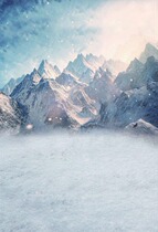 Chuangmei costume background paper photo studio antique painting background ancient costume snow landscape photo background PZ-1364