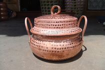 Hand-made double-eared Copper Fish Pot cooking soup pot stew pot Tongluo pot cooking pot braising rice pot