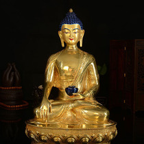 Buddhist products imitate Nepal all gilt tantric Buddha statue Sakyamuni Buddha 1 foot 33cm
