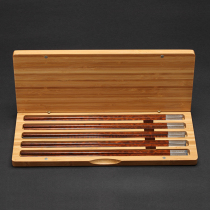 NEWREA New Sharp B Class Serpent Wood Stainless Steel Chopsticks Home Gift Cutlery Suit Five Double