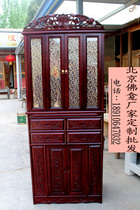 Household with doors Buddhist stands for the platform camphor wood Buddhist cabinet factory direct sale of the God of Wealth Guanyin shrine solid wood