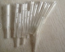 Glass straight-shaped dropper straw in the shape of a