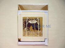 BAZAR ME made in France imported paper-cut style Paris streetscape laser stereo DIY mini decorative painting