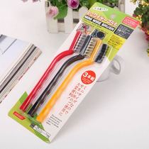 9 9 Gas stove cleaning brush 3 kitchen tools iron brush fiber brush brush pan metal decontamination brush