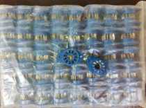 New tube Early silver-plated tube sits on blue classic eleven feet