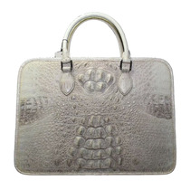 Himalayan white business mens bag avocado leather handbag Grand-capacity genuine leather official bag for mens large capacity