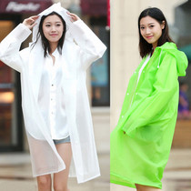 Raincoat outdoor adult long hiking for men and women Korean fashion transparent brim single large size poncho tide tide