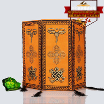 Tibetan red Tibetan characteristic decorative lampshade King Kong knot Cross auspicious knot Buddha eye pattern hexagonal Tibetan paper lantern