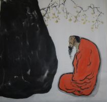 (Grand Jadang Gallery) Yuan Wu Style Four-ruler Hopper Square Hand-painted Figure Country Painting Manuscript Calligraphy calligraphy and painting book room hanging painting 3