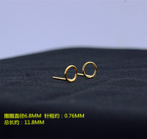 925 sterling silver gold-plated circle stud DIY jewelry earrings earrings earring stud stud