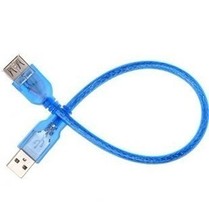 Shanze BL-903 USB2 0 version extension line transparent blue USB line USB line short 0 3 meters