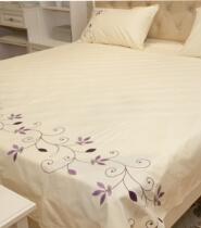 Foreign trade inventory tail simple cotton sheets embroidered embroidery single bed Double bed 1 5m bed 1 8m bed Flower duvet cover