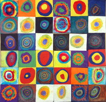 T683 (Russia) Kandinsky kandinsky Abstract Picture Material High Definition Oil Painting Electronic Gallery