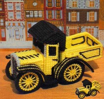 Three-dimensional embroidery 3D cross stitch new home decoration yellow trolley