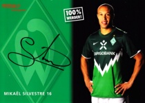 Sylvester Werder Bremen 2010-11 season autograph official card star card