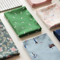  Korea DailyLike multi-function handkerchief pure cotton pattern small square towel Womens hairband decorative towel handkerchief