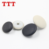 Round womens coat leather clothing buttons handmade leather buttons black mens trench coat sweater decoration button buttons buttons