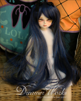 BJD SD DD 3 points 4 points doll wig hair doll hair E_ Hatsune MIKU black rock color 1 41 3