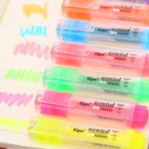 Color Office Aroma Candy Color Fluorescent Marker Pen Large Capacity Coarse Graffiti Watercolor Pen wholesale