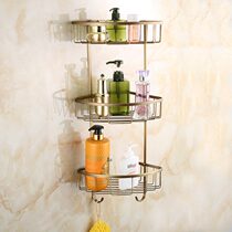 Queens family all copper European antique antique shelf retro three-layer bathroom antique tripod hardware pendant set