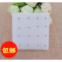 Japanese and Korean simple ear stick anti-allergic ear stick plastic stick glue needle gold silver bean ear studs boxed pearl ball