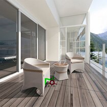 Outdoor balcony table and chairs Fujitsu Chair tea table Three sets of five sets Composition modern Yangguang room Courtyard Rattan table and chairs