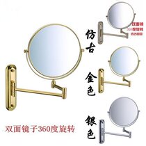 Export German gold telescopic bathroom mirror Wall Wall double-sided makeup mirror 8 inch wall mirror
