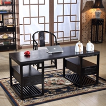 New Chinese computer desk Ming and Qing Classical Sales Office office furniture book table and chairs solid wood desk water curlewicker writing desk