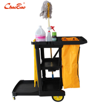 Chaobao D-11C multi-purpose cleaning debris car trolley Plastic cleaning car customer service car tool collection