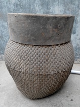 Willow vine fish basket grain piece and cash basket cupboard displays folk collection of old objects folk collection