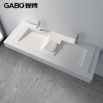 QC Artificial Stone Basin 1 2m Embedded Washbasin Square Art Basin Large Washbasin 10132 Guanbo