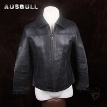 P549 Ancient Vintage heavy original leather jacket tanned leather leather leather slim straight pull M