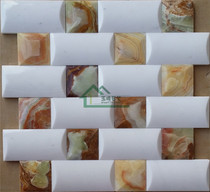 Natural marble jade background wall Stone mosaic Iran imported jade tile Living room entrance Jane Europe