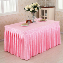 Hotel custom-made meeting tablecloth rectangular sign-in skirt exhibition event desk tablecloth table cloth table cover