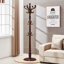 Wooden coat rack Floor Hanger Bedroom Hanger Room Hotel Vertical American Clothes Shelf