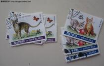 North Korea 1991 various famous cats domestic cats 2 stamps datestatting animal-themed physical shooting specials