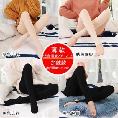 Womens warm socks Womens leggings velvet outside wear step on the foot big size foot can not afford the ball mother comfortable does not fade