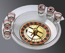 Six-hole transparent Russian turntable 6-cup wine set turntable Roulette turntable ktv drinking game turntable