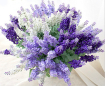 Provence Emulation Flower Home Living Room Dining Room Table Decoration Furnishing Hem Prop Purple Fake flowers Lavender Lavender
