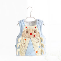 Xiaolingbao new winter baby thickened vest side open buckle male and female baby clip cotton vest pony thick